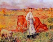 皮埃尔 奥古斯特 雷诺阿 : Shepherdess, Cow and Ewe